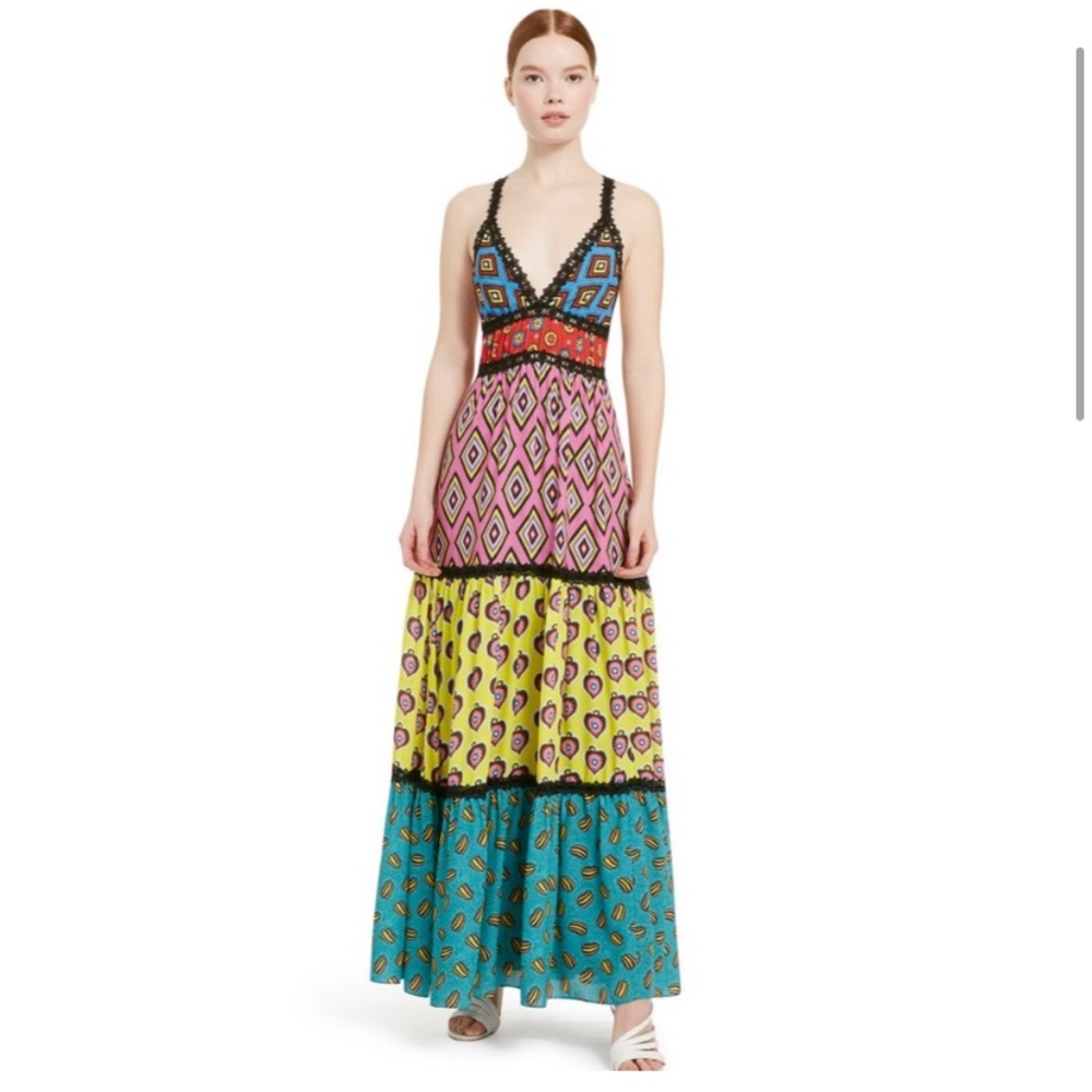 Alice + Olivia + Carla Kranendonk Karolina Paneled Maxi Dress